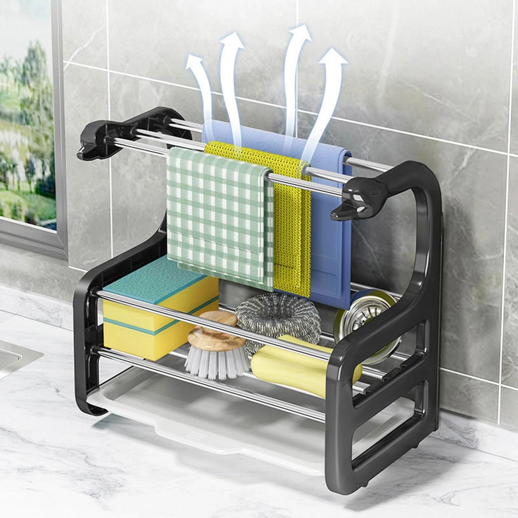 Countertop Kitchen Sink & Dishcloth Organizer simplynest