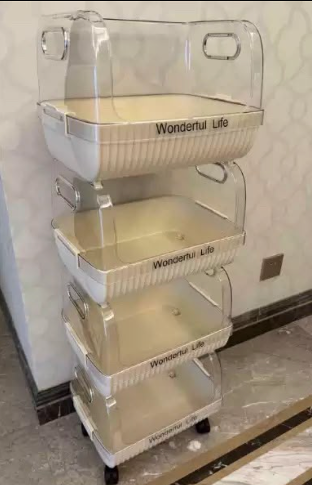 Multi-Layer Rolling Household Storage Trolley (2 Layer) simplynest