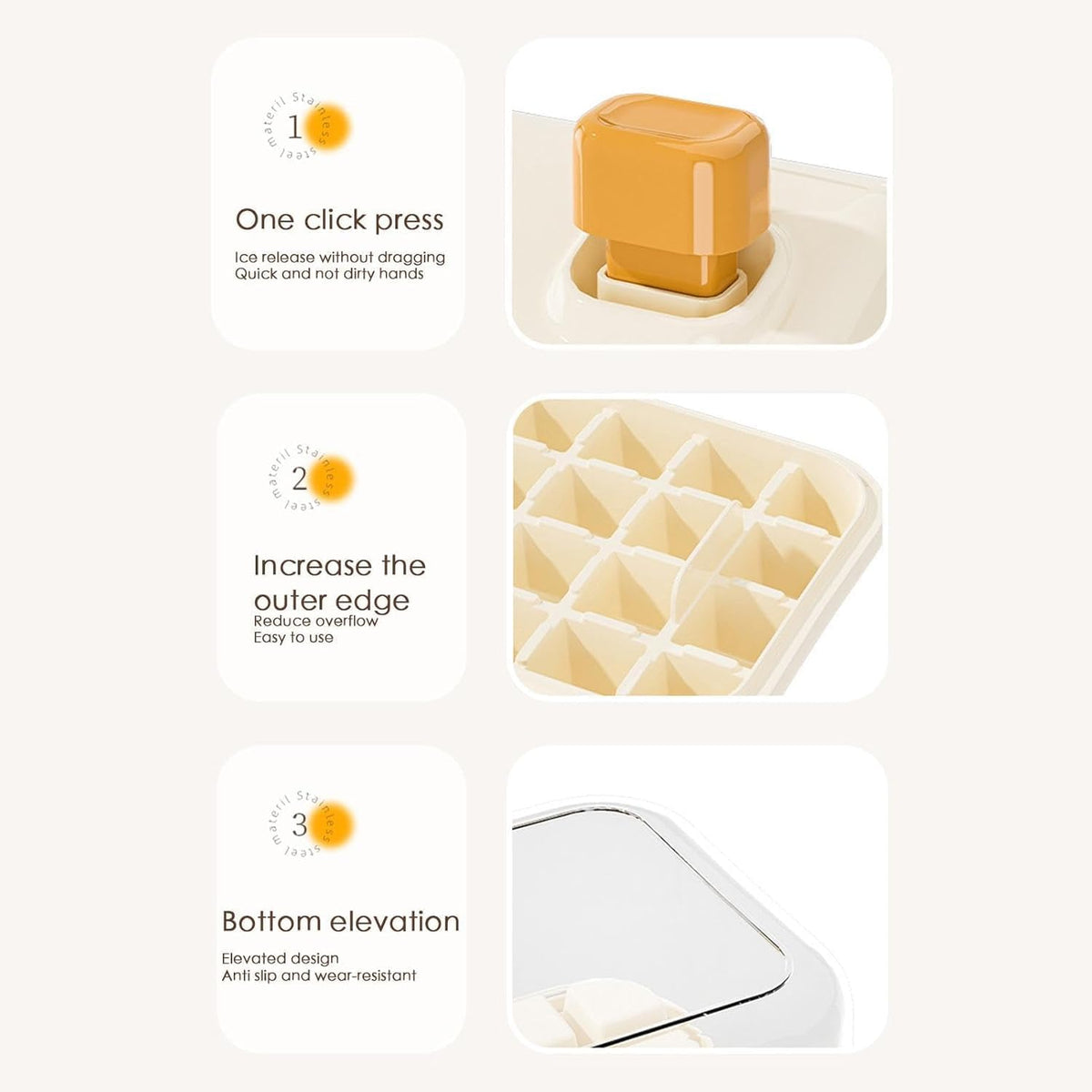 Double-Layer Stackable Ice Cube Tray simplynest