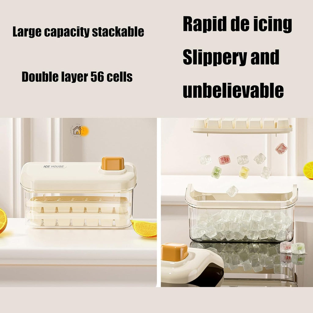 Double-Layer Stackable Ice Cube Tray simplynest