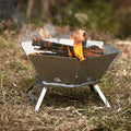 Folding Stainless Steel Camping Fire Pit & Stove simplynest