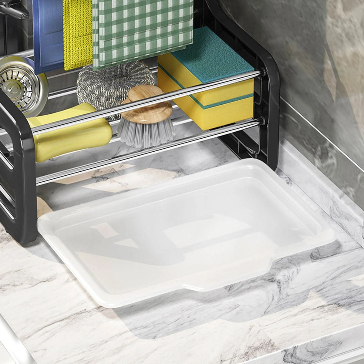 Countertop Kitchen Sink & Dishcloth Organizer simplynest