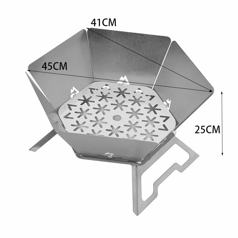Folding Stainless Steel Camping Fire Pit & Stove simplynest