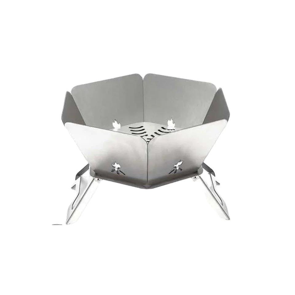 Folding Stainless Steel Camping Fire Pit & Stove simplynest